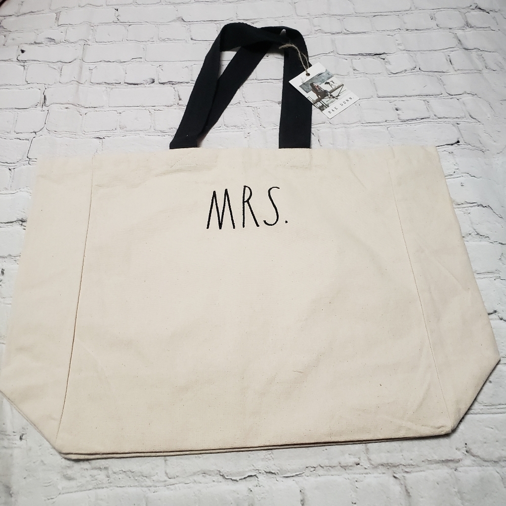 Rae Dunn MRS embroidered Muslin Reusable Bag
